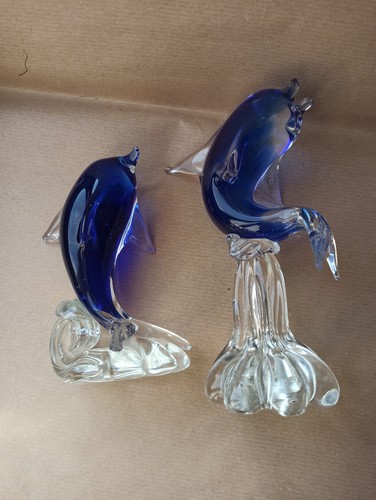 Coppia delfini vetro - coppia, murano