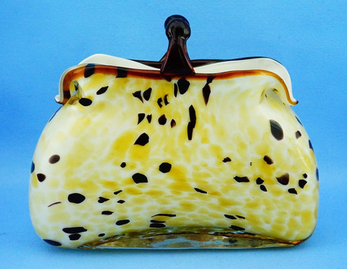 Scultura borsa vaso vetro