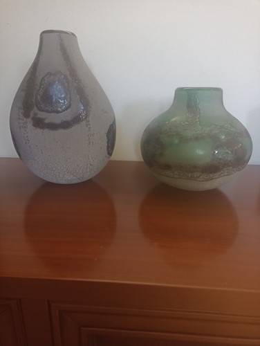 Coppia vasi vetro murano - vasi,