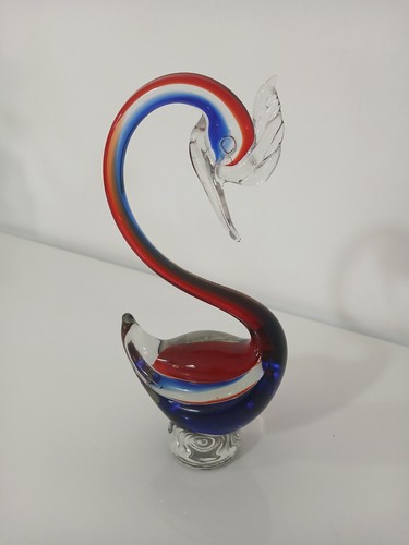 Scultura cigno vetro murano - scultura,
