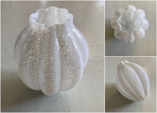 Vaso vetro murano costolato - vaso,