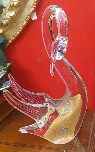 Cigno vetro artistico - cigno, in